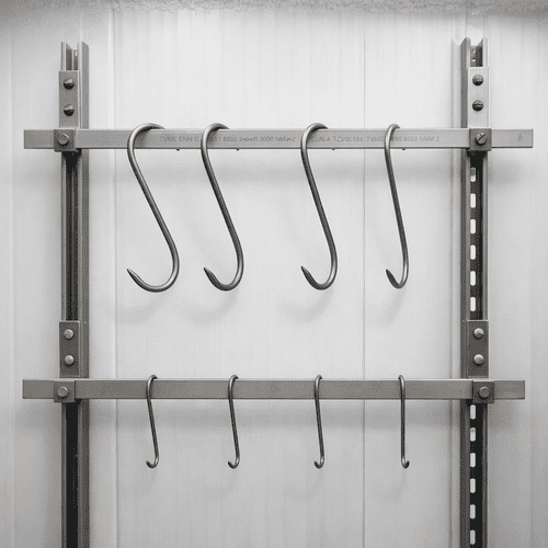 Wall Mounted Meat Hanging Rail System Butcher Rail Kit with Static ...