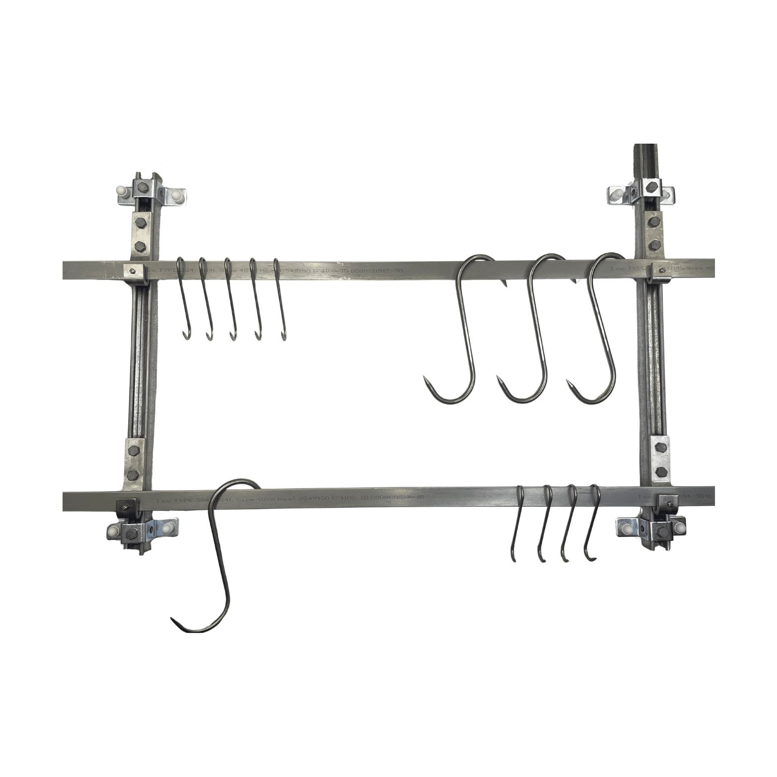 Wall Mounted Meat Hanging Rail System Butcher Rail Kit with Static ...