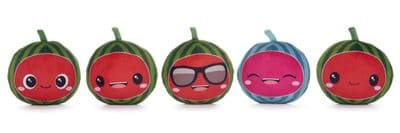 £2 Prize Every Time 7”/18cm Printed Melon Plush Mix – 5 Assorted Designs x75 ( 49413 )