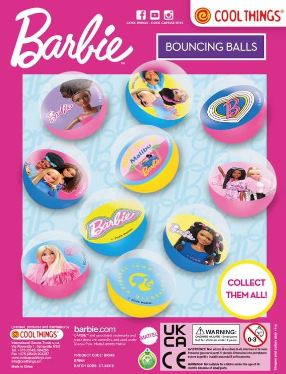 32mm Bouncy Balls x 100 Barbie
