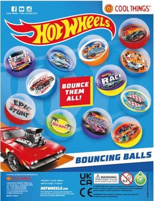 45mm Bouncy Balls x 40 Hot Wheels