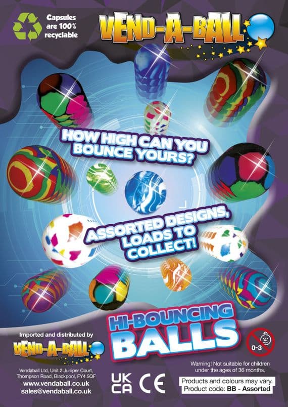45mm Bouncy Balls x 50 Standard