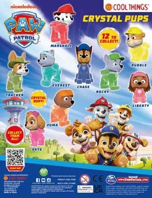 50mm Vending Capsules - Paw Patrol Crystal Pups x 100