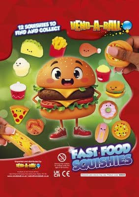 50mm Vending Capsules - Squishy Fast Food Mix x 100