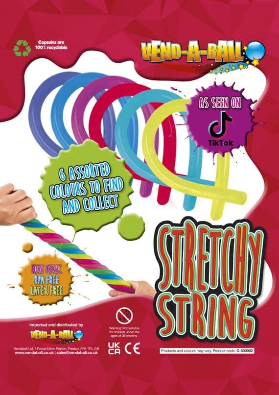 50mm Vending Capsules - Stretchy String x 100