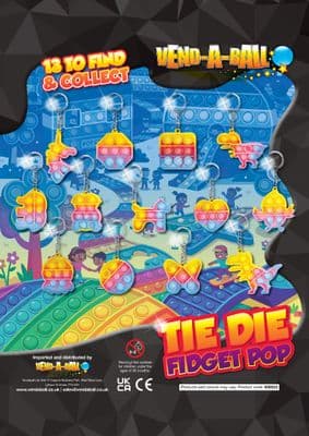 50mm Vending Capsules - Tie-Die Fidget Pop x 100