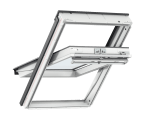 GGU MK04 0070 - Maintenance free white PU centre-pivot RW, laminated glazing, 78x98
