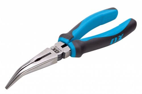 OX Pro Bent Long Nose Pliers - 200mm (8")