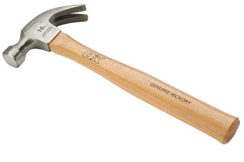 OX Trade Hickory Handle Claw Hammer - 16 oz