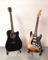 (Bon Jovi) Jon Bon Jovi & Richie Sambora - Miniature Guitar Set