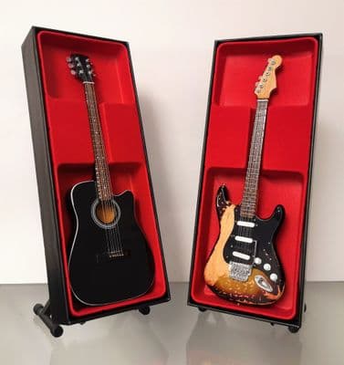 (Bon Jovi) Jon Bon Jovi & Richie Sambora - Miniature Guitar Set