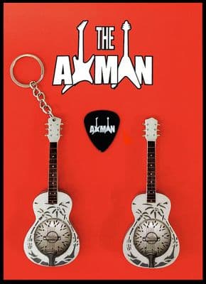 (Dire Straits) Mark Knopfler: Resonator - Keyring & Magnet Variation