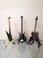 (Kiss) Ace Frehely, Gene Simmons, Paul Stanley: Miniature Guitar Set