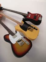 (Rolling Stones) Richards, Wyman, Wood: 1970s Miniature Guitar Sets