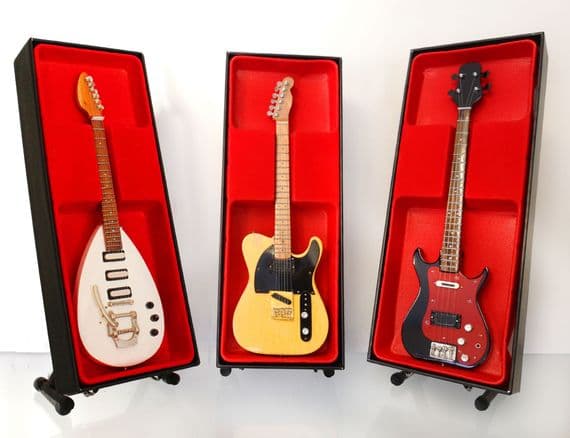 (Rolling Stones) Richards, Wymann, Jones: 1960's Miniature Guitar Set