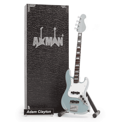 Adam Clayton Bass Guitar Miniature Replica | U2 | Handmade Music Gifts
