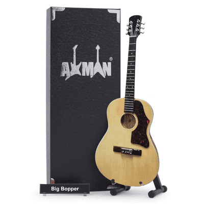 Big Bopper Guitar Miniature Replica | Rock & Roll Legend | Handmade Music Gifts
