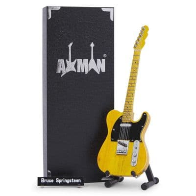 Axman Bruce Springsteen Distressed - 1950 - Miniatuur gitaarreplica - muziekgeschenken - handgemaakte versiering Axman Bruce Springsteen Distressed - 1950 - Miniatuur gitaarreplica - muziekgeschenken - handgemaakte versiering