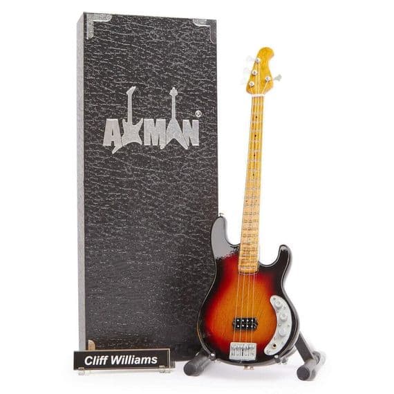 Cliff Williams Bass Guitar Miniature Replica | AC/DC | Handmade Music Gifts
