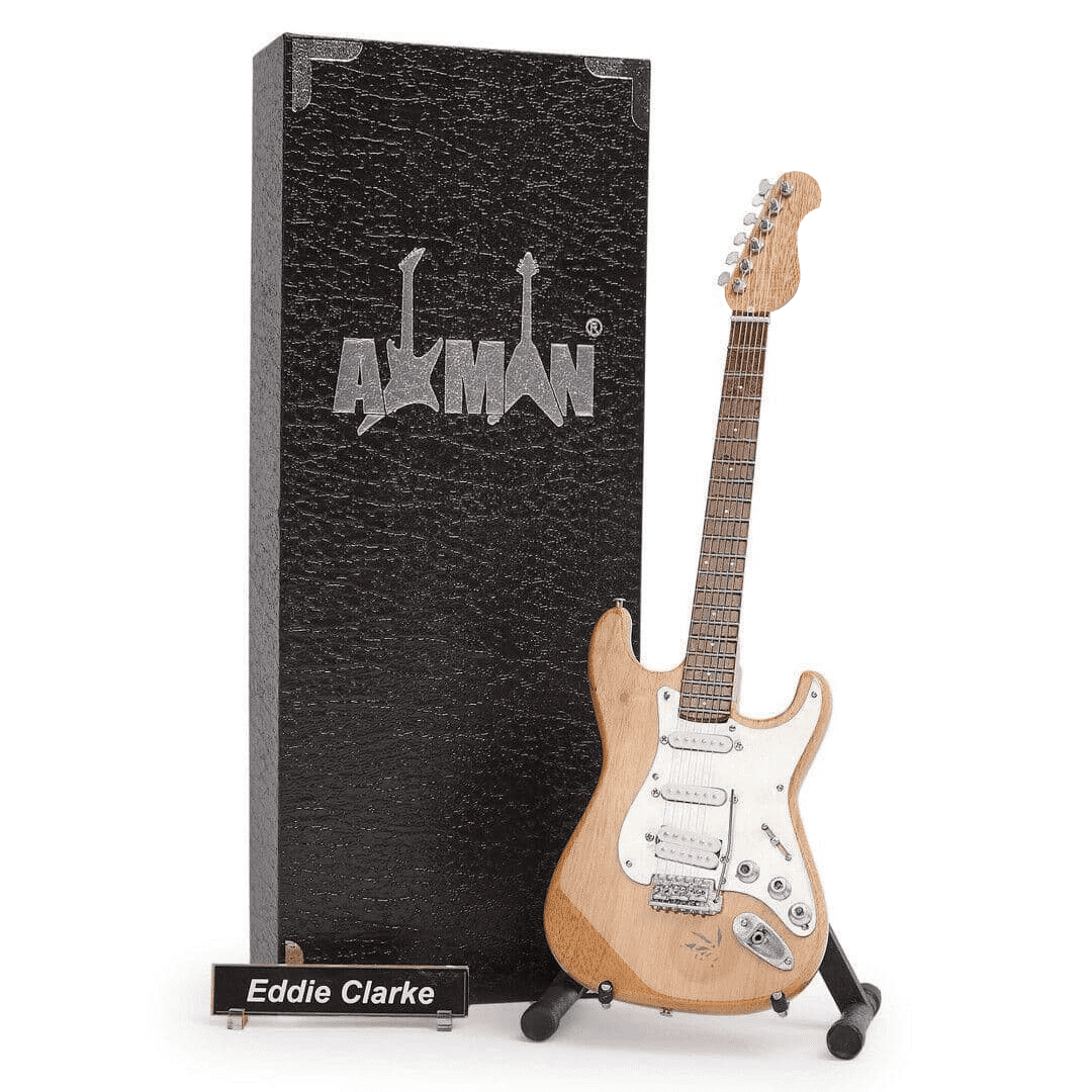 Eddie Clarke miniature guitar replica, 1:4 scale handmade tribute