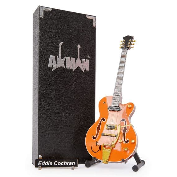 Eddie Cochran Guitar Miniature Replica | Handmade Music Gifts