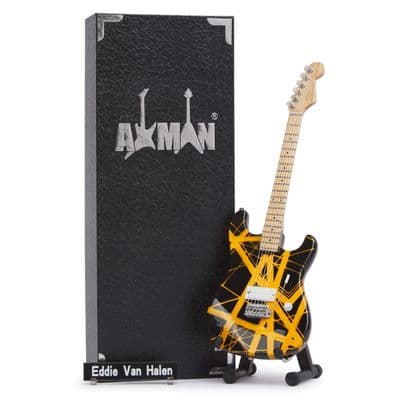 Eddie Van Halen Frankenstrat Guitar Miniature Replica | Yellow | Van Halen | Handmade Music Gifts