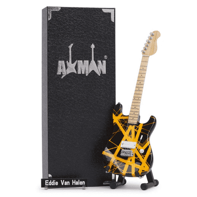 Eddie Van Halen Frankenstrat Guitar Miniature Replica | Yellow | Van Halen | Handmade Music Gifts