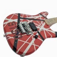 Eddie Van Halen Red Frankenstrat Guitar Miniature Replica | Music Gifts | Handmade