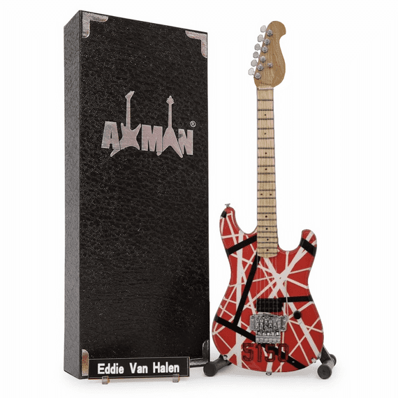 Eddie Van Halen Red Frankenstrat Guitar Miniature Replica | Music Gifts | Handmade