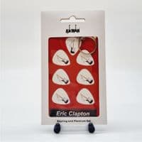 Eric Clapton Guitar Plectrum Gift Set | 6 Artist Plectrums | 1 Artist Keyring