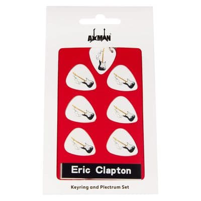Eric Clapton Guitar Plectrum Gift Set |  6 Artist Plectrums | 1 Artist Keyring