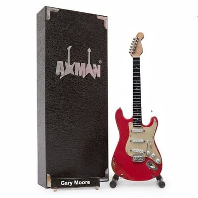 Gary Moore | Fiesta Red Strat | Miniature Replica | Handmade Music Gifts