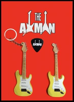 Jimi Hendrix: White  - Guitar Keyring