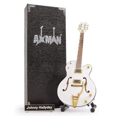Johnny Hallyday Guitar Miniature Replica | Handmade Music Gifts
