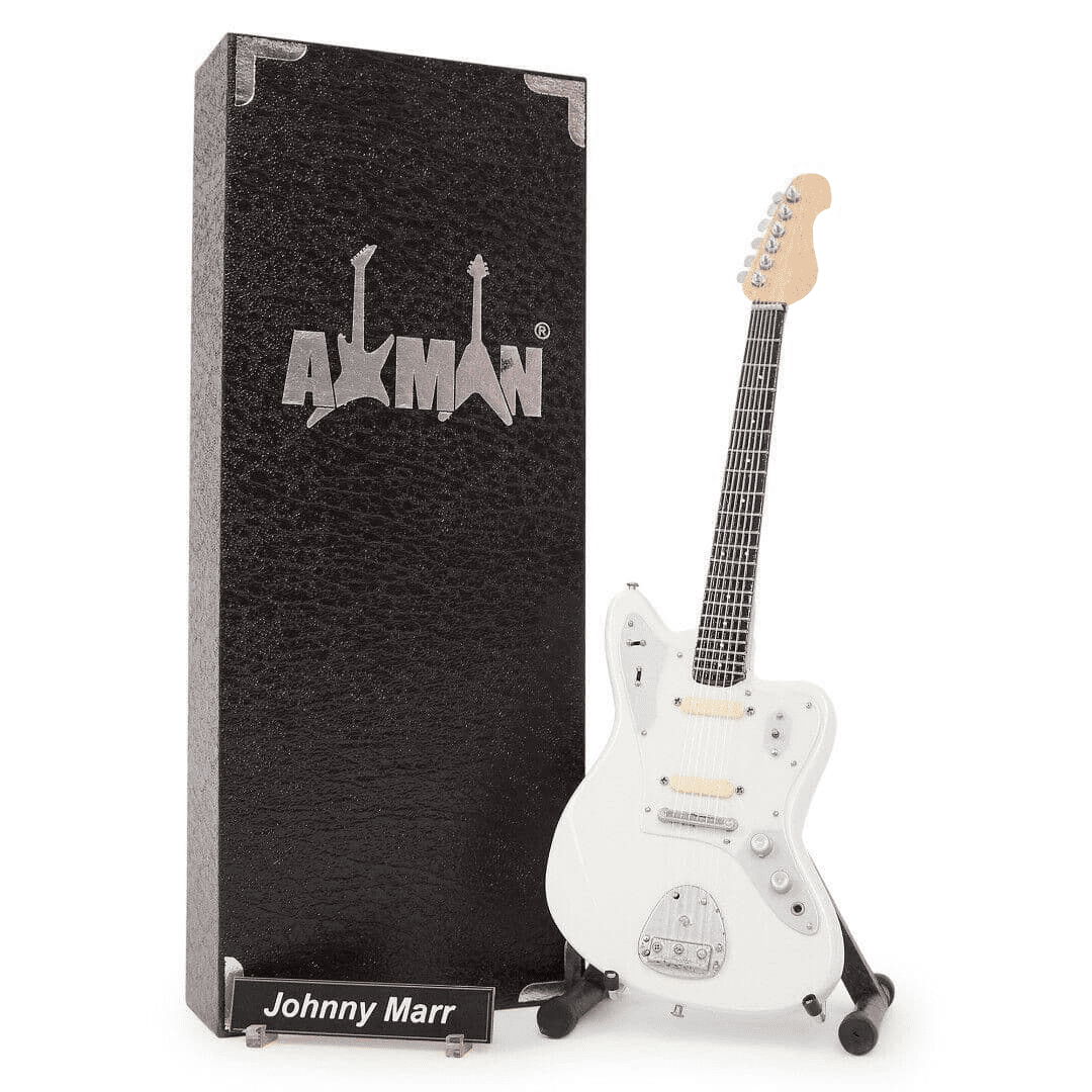 Johnny Marr miniature guitar replica, 1:4 scale handmade music gift, The Smiths