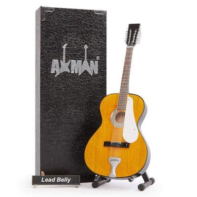 Lead Belly | Guitar Miniature Replica | 12 String Acoustic | Handmade Music Gifts