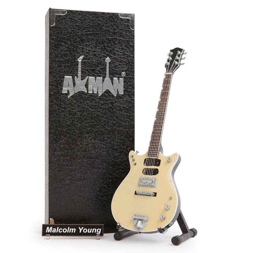 Malcolm Young Guitar Miniature Replica | AC/DC | Handmade Music Gifts