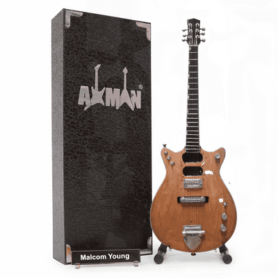 Malcolm Young Guitar Miniature Replica | AC/DC | Handmade Music Gifts