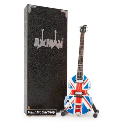 Paul McCartney Union Jack Bass Miniature Replica | The Beatles | Handmade Music Gifts
