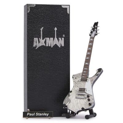 Paul Stanley Guitar Miniature Replica | KISS | Cracked Mirror |  Handmade Music Gifts