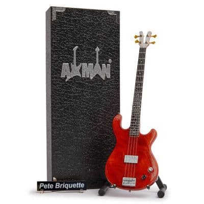 Pete Briquette Bass Guitar Miniature Replica | Boomtown Rats | Handmade Music Gifts