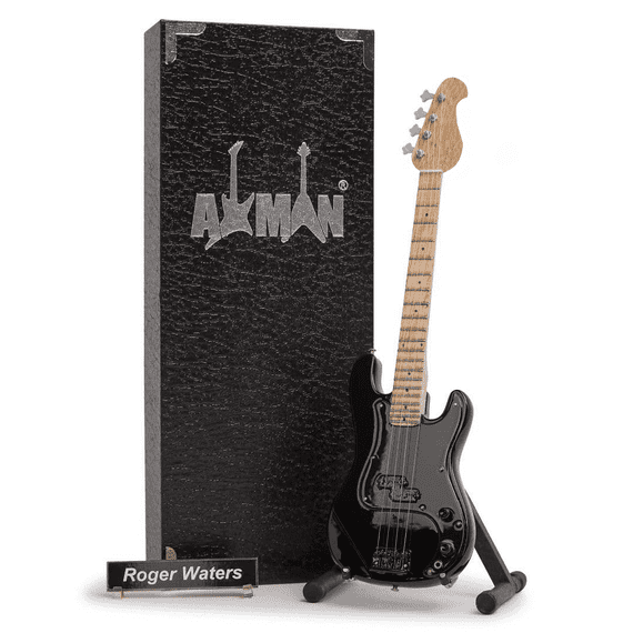 Roger Waters Guitar Miniature Replica | Pink Floyd | Display Box | Mini Stand | Name Plate