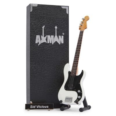 Sid Vicious Bass Guitar Miniature Replica | Sex Pistols | Handmade Music Gifts
