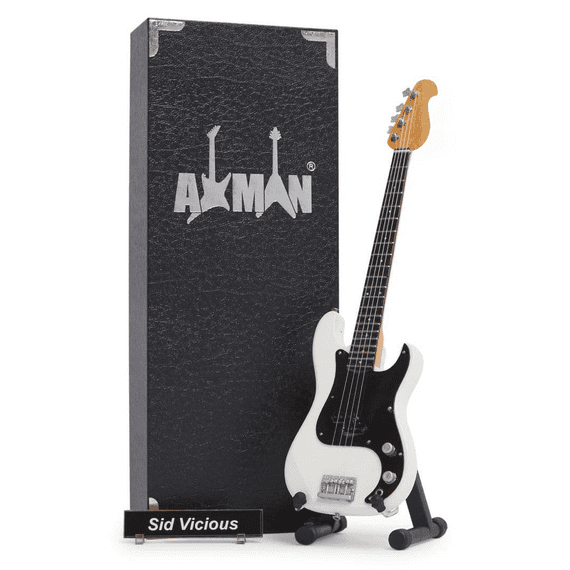 Sid Vicious Bass Guitar Miniature Replica | Sex Pistols | Handmade Music Gifts