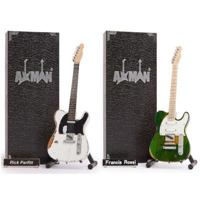 Status Quo Miniature Guitar Set | Francis Rossi | Rick Parfitt | Handmade Gifts
