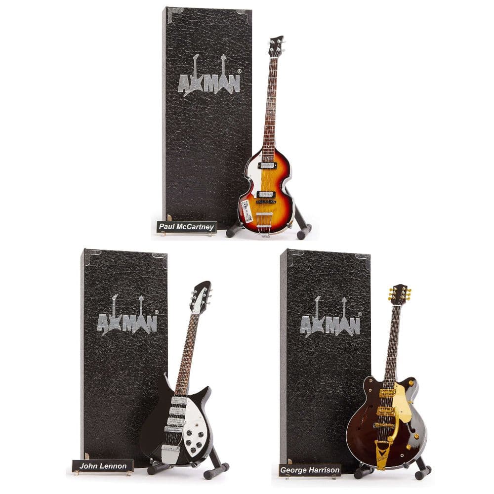 Beatles Mini Instruments The Beatles Miniature Guitar Set | John | Paul | George