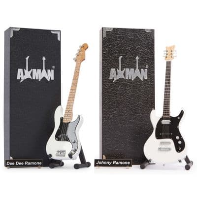 The Ramones Miniature Guitar Set | Dee Dee Ramone | Johnny Ramone