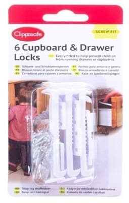 6 cupboard & drawer locks