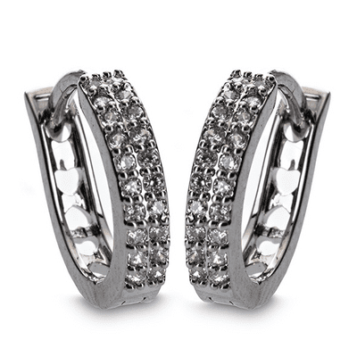 600025 DIAMANTE HOOP EARRINGS