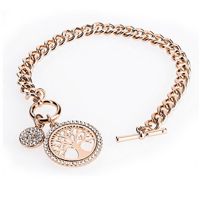 600038 ROSE GOLD TREE OF LIFE TOGGLE BRACELET
